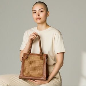 Patricia Nash RENA Bag Genuine Leather Top Handle Satchel Purse Dust Bag ~ ITALY